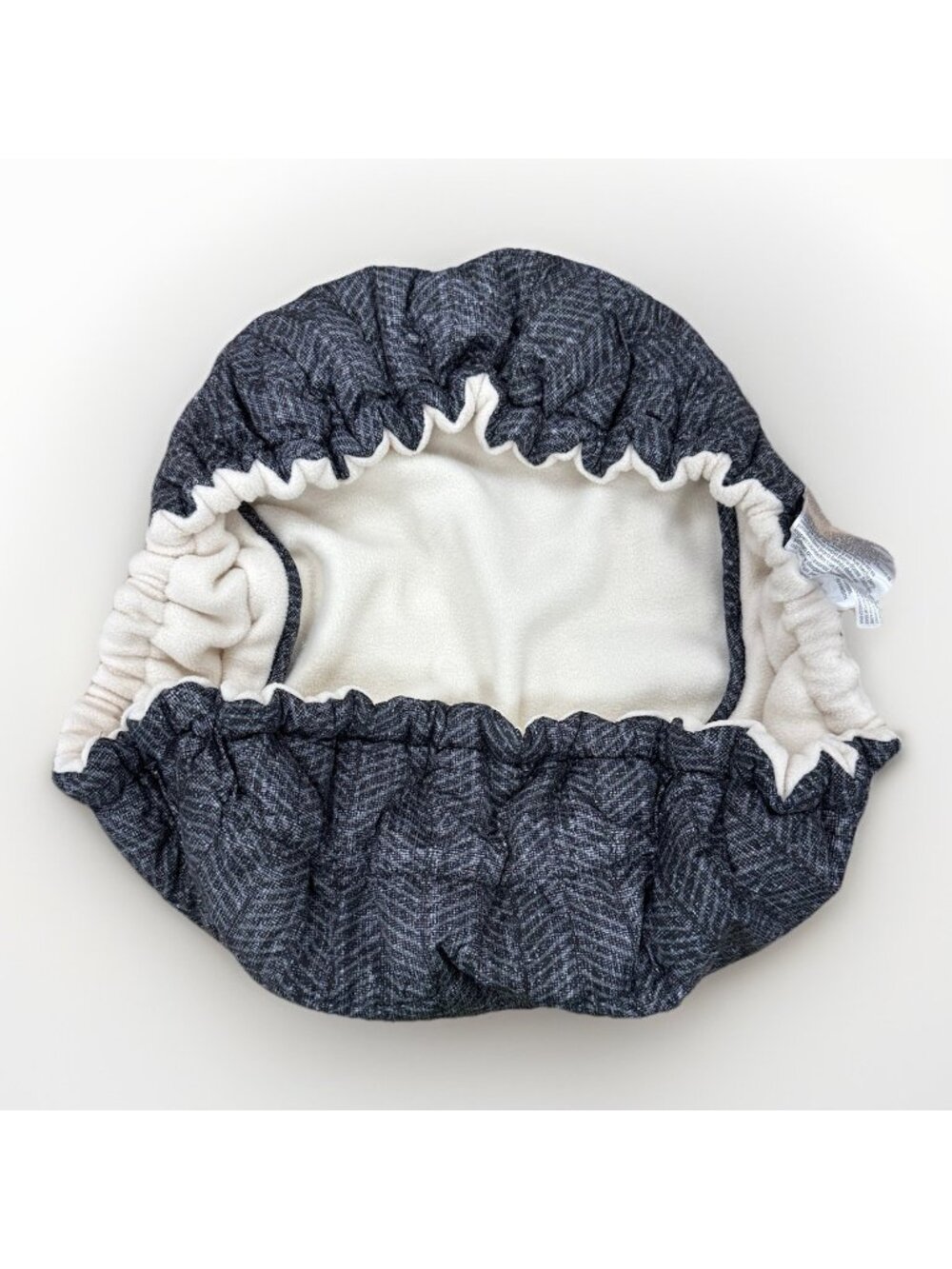 Belle On The Go Infant/Baby Car Seat Cover For Winter Fleece Lined Herringbone